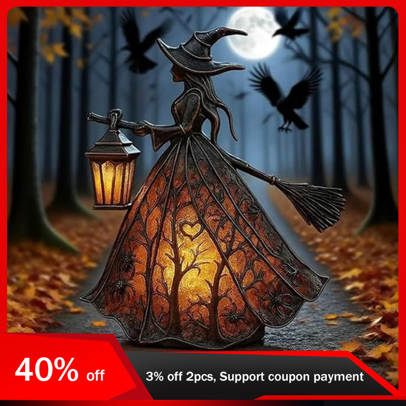 Desk Setup Light - 16cm/6.3in Halloween Witch Desk Lamp Creativity