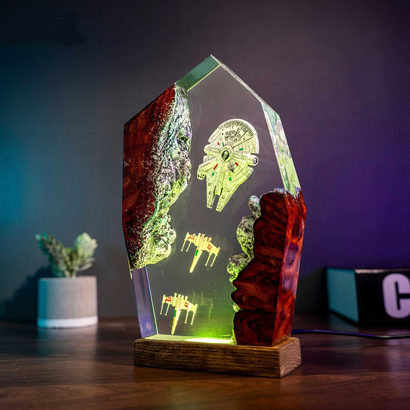 Desk Setup Light - Table Resin Lamp Universe War Sence