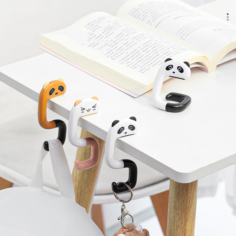 Desk Setup Kit - 1pcs Cute Panda Schoolbag Hook Cartoon