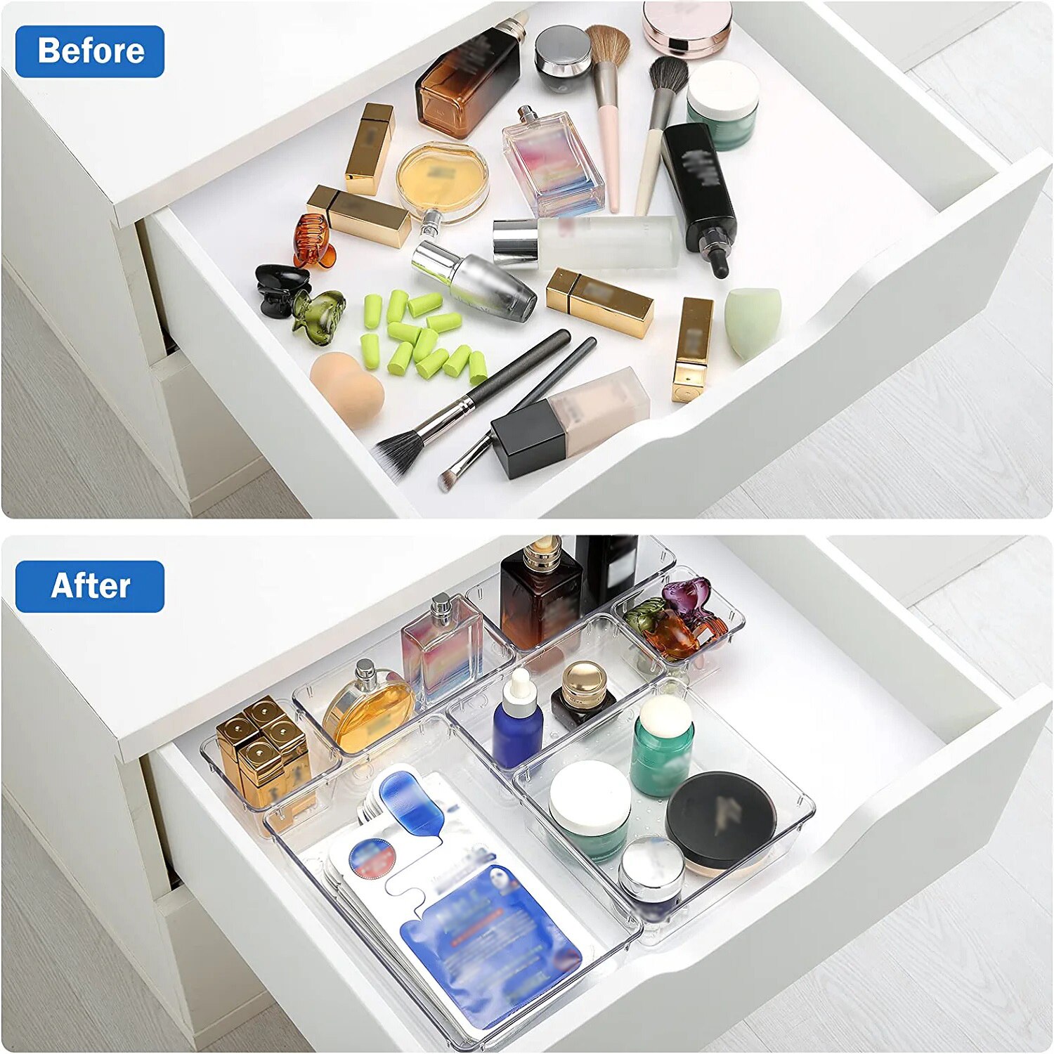7/16Pcs Clear Plastic Drawer O - Desk Setup Kit review and price