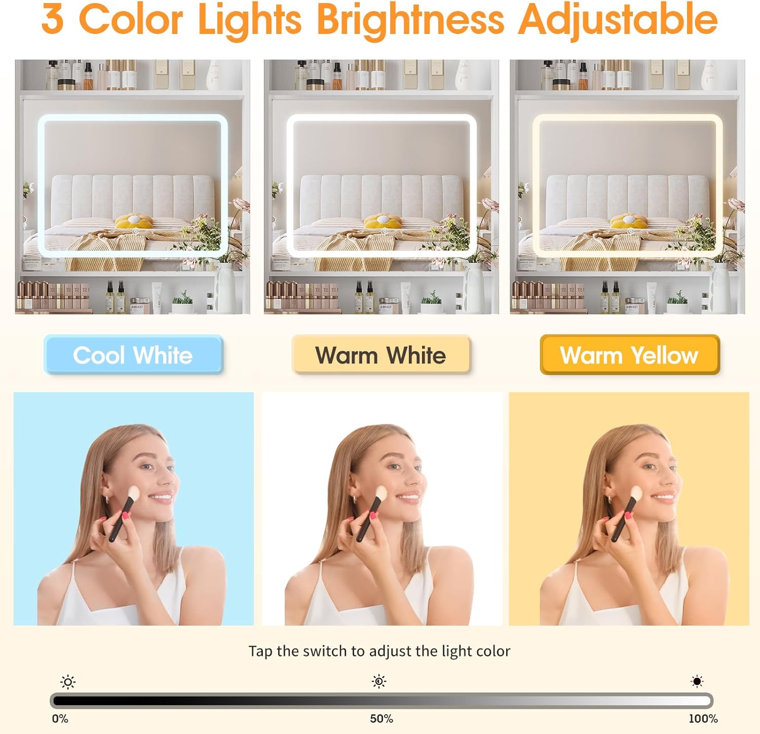 Make Up Vanity Desk with Mirro - Desk Setup In Small Bedroom review and price