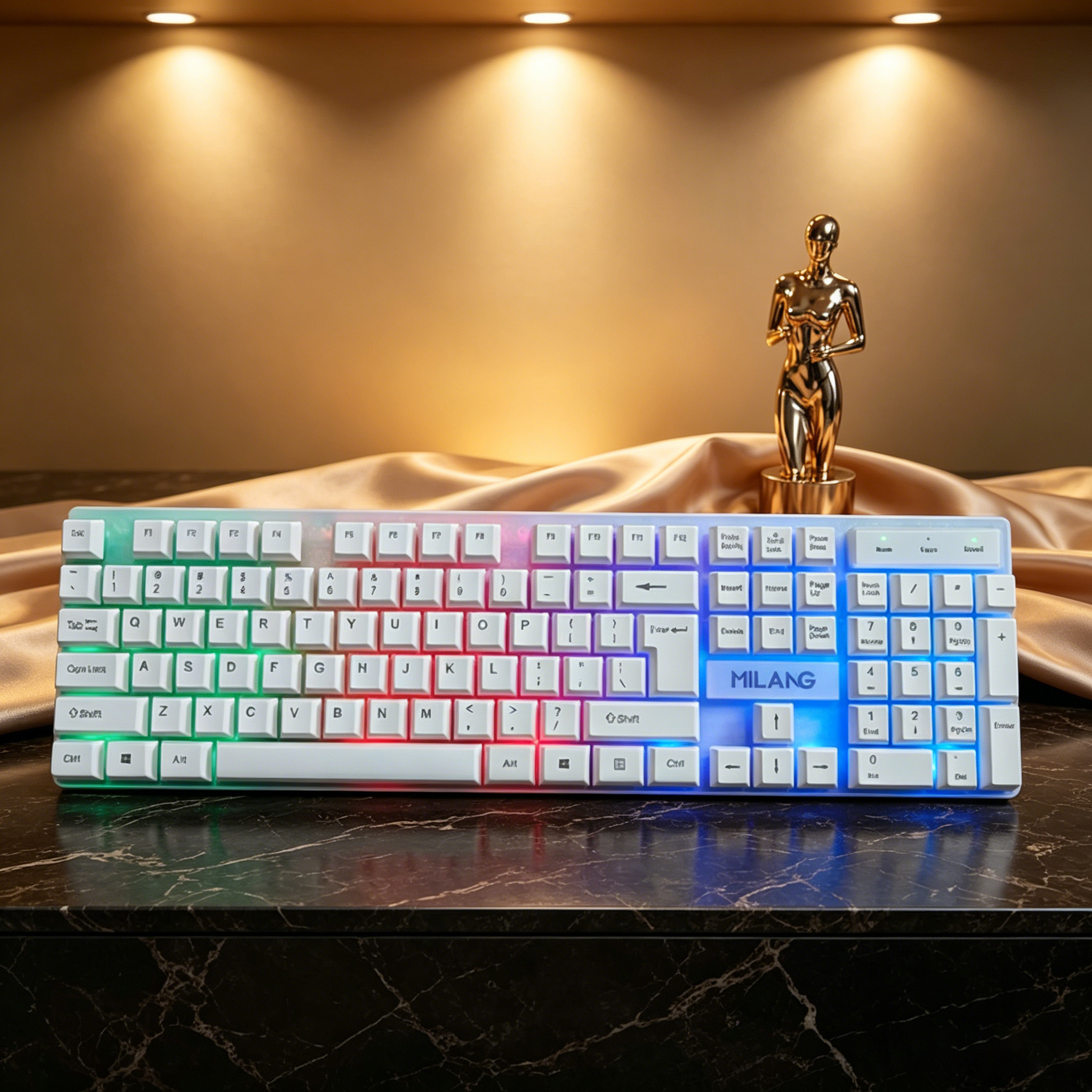 Wired RGB Backlit Keyboard Mou - Work Desk Home Setup review and price