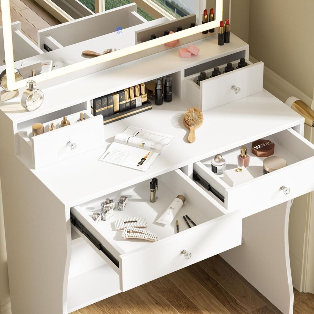 Makeup Vanity Desk with Mirror - Desk Setup Small Space review and price