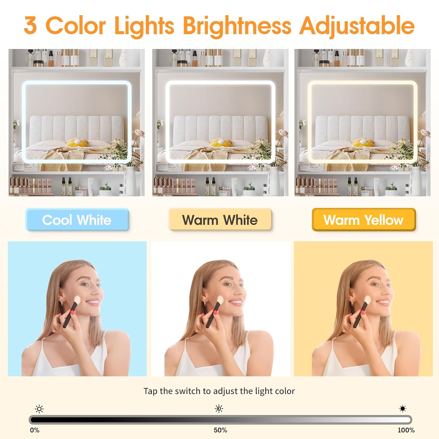 Make Up Vanity Desk with Mirro - Desk Setup In Small Bedroom review and price