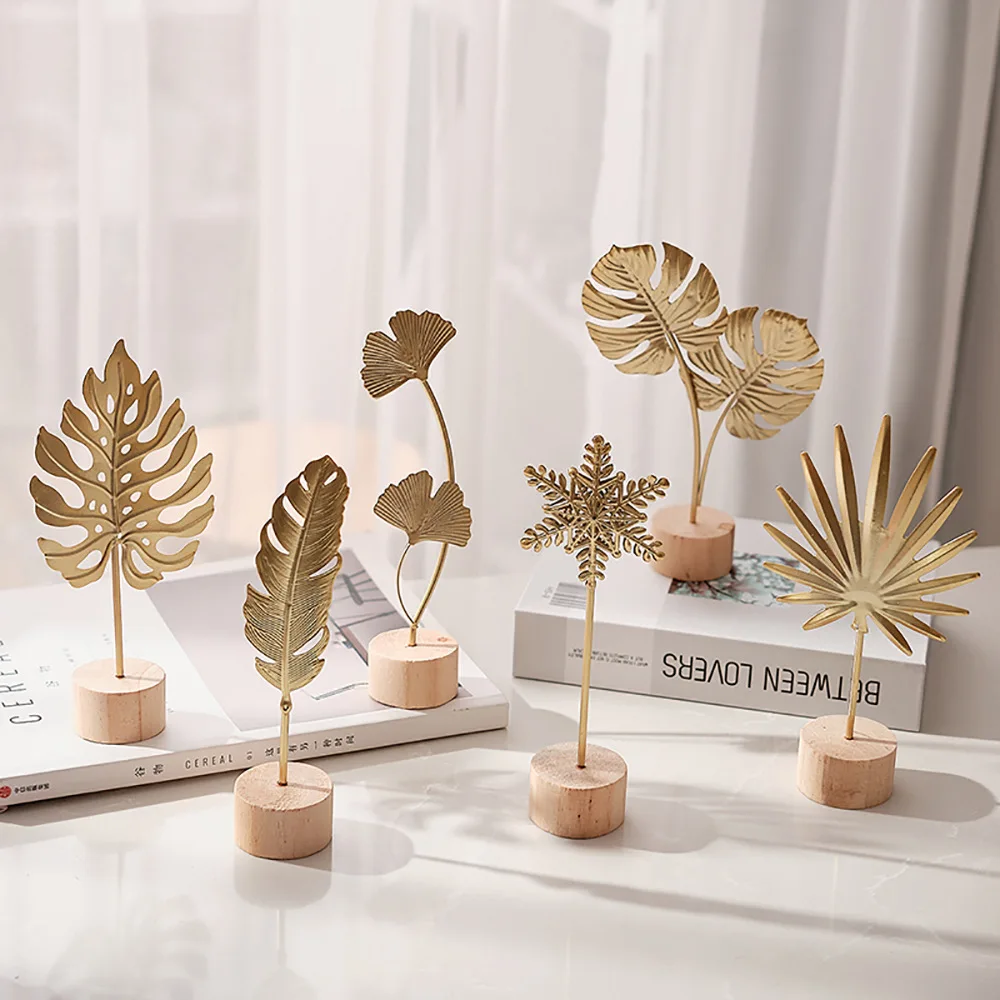 1pcs Golden Ginkgo Leaf Feathe - Desk Setup Photo review and price