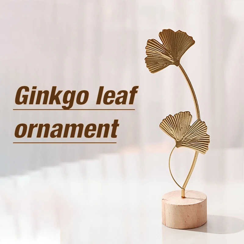 1pcs Golden Ginkgo Leaf Feathe - Desk Setup Photo review and price