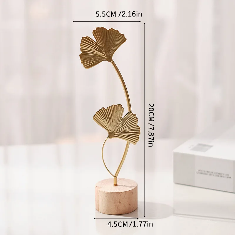 1pcs Golden Ginkgo Leaf Feathe - Desk Setup Photo review and price