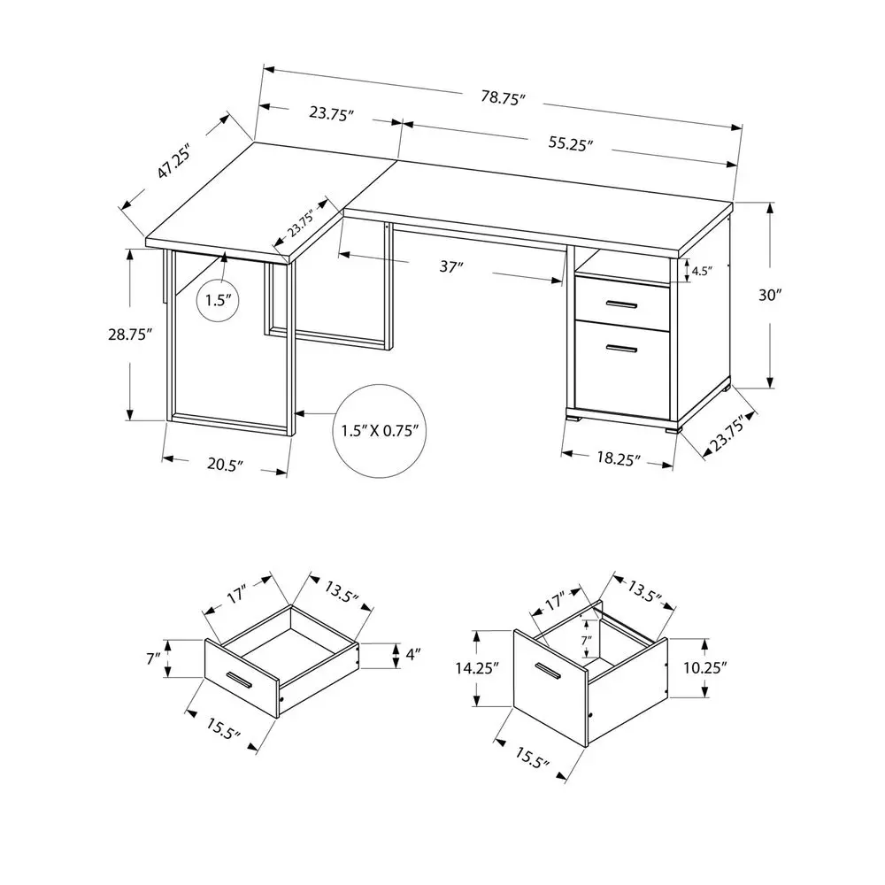 I 7257 Computer Desk, Home Off - Work Desk Home Setup review and price