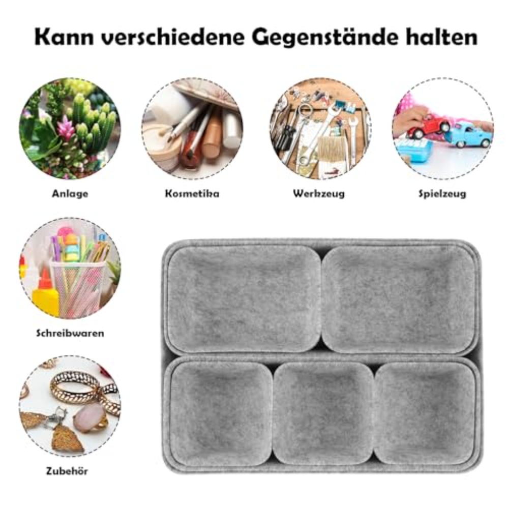 8pcs/set Felt Storage Box Desk - Desk Drawer Unit review and price