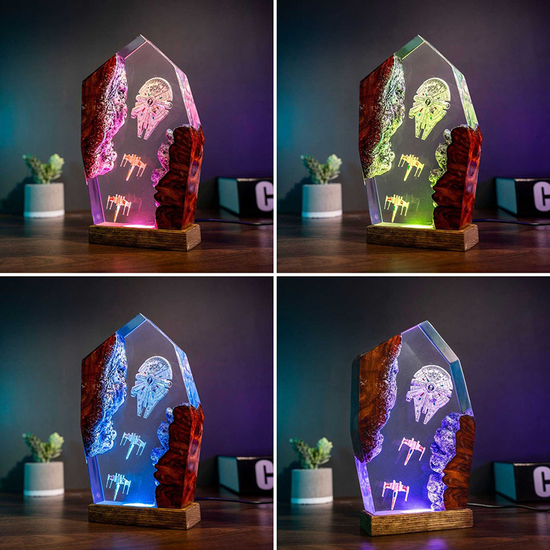Table Resin Lamp Universe War  - Desk Setup Light review and price
