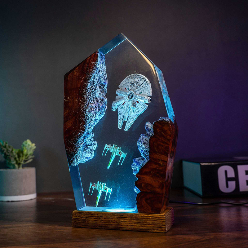 Table Resin Lamp Universe War  - Desk Setup Light review and price