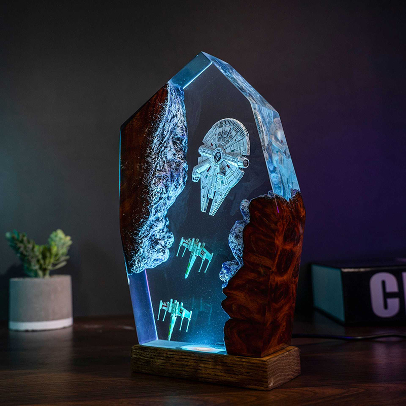 Table Resin Lamp Universe War  - Desk Setup Light review and price