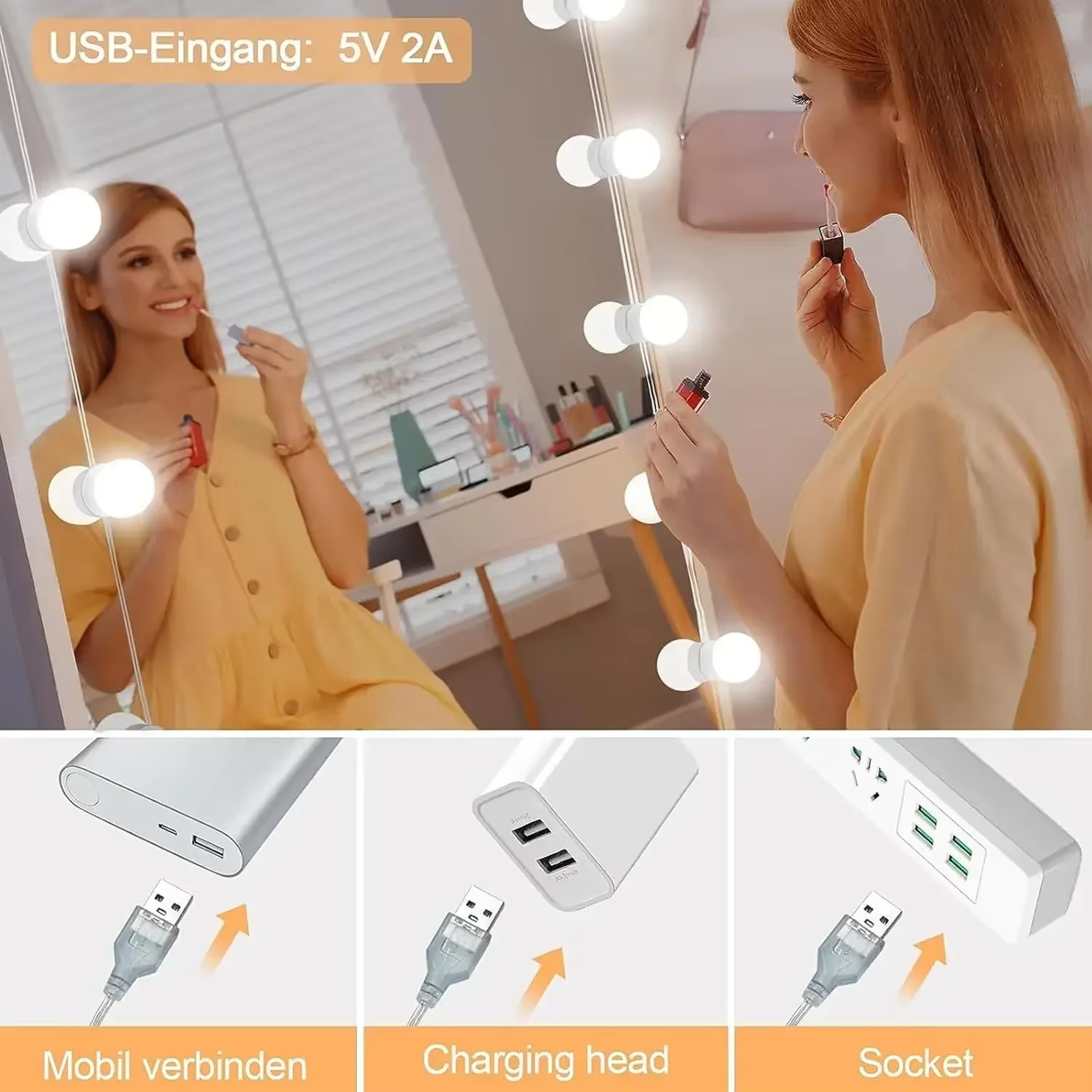 10LED Makeup Mirror Light Bulb - Desk Setup Light review and price