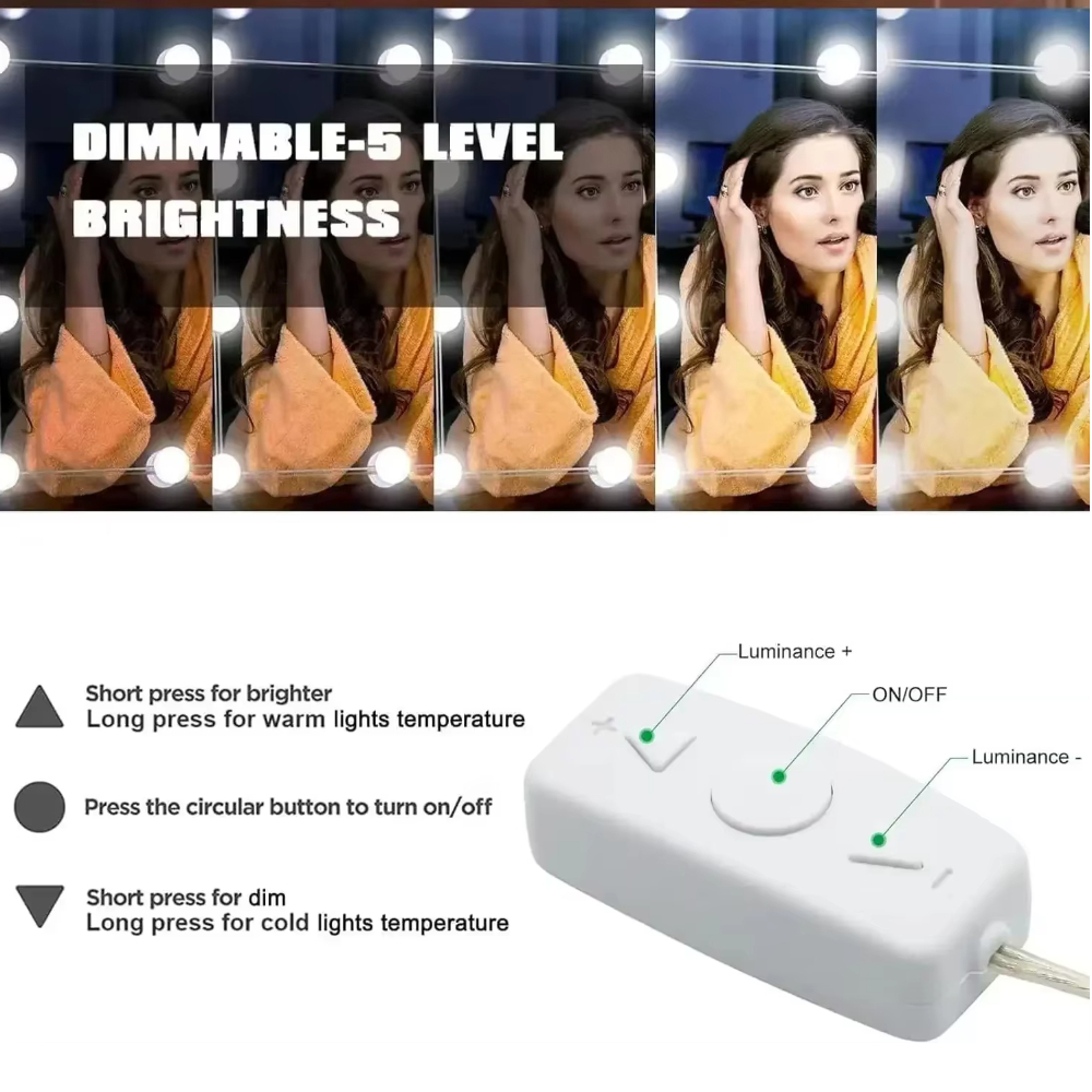 10LED Makeup Mirror Light Bulb - Desk Setup Light review and price
