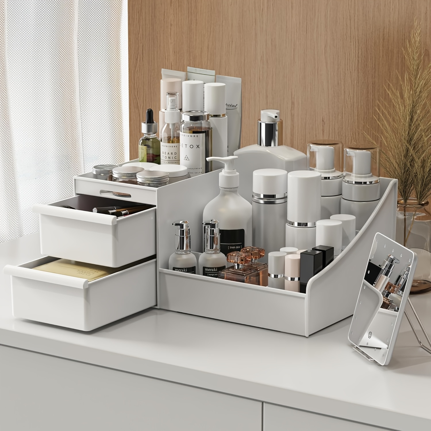 Desktop Cosmetic Organizer wit - Desk Drawer Unit review and price