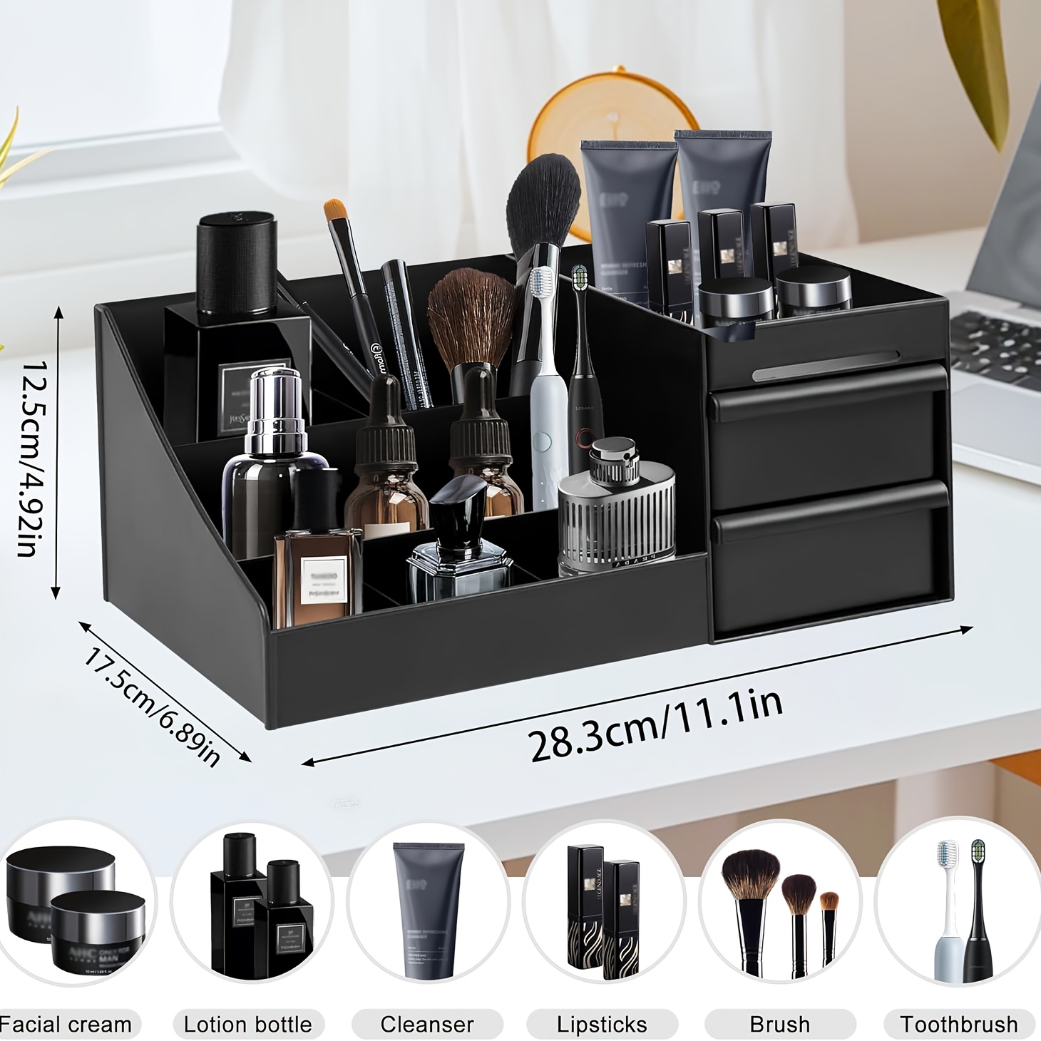 Desktop Cosmetic Organizer wit - Desk Drawer Unit review and price