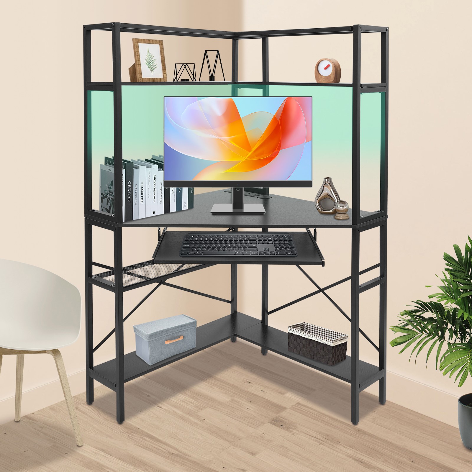 Triangular Corner Computer Des - Desk Setup Small Space review and price