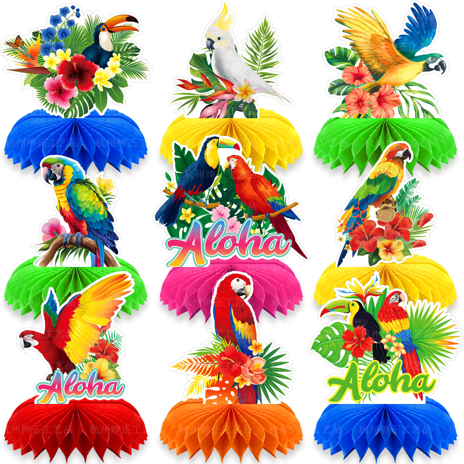 9Pcs Tropical Hawaii Theme Tou - Desk Setup Photo review and price