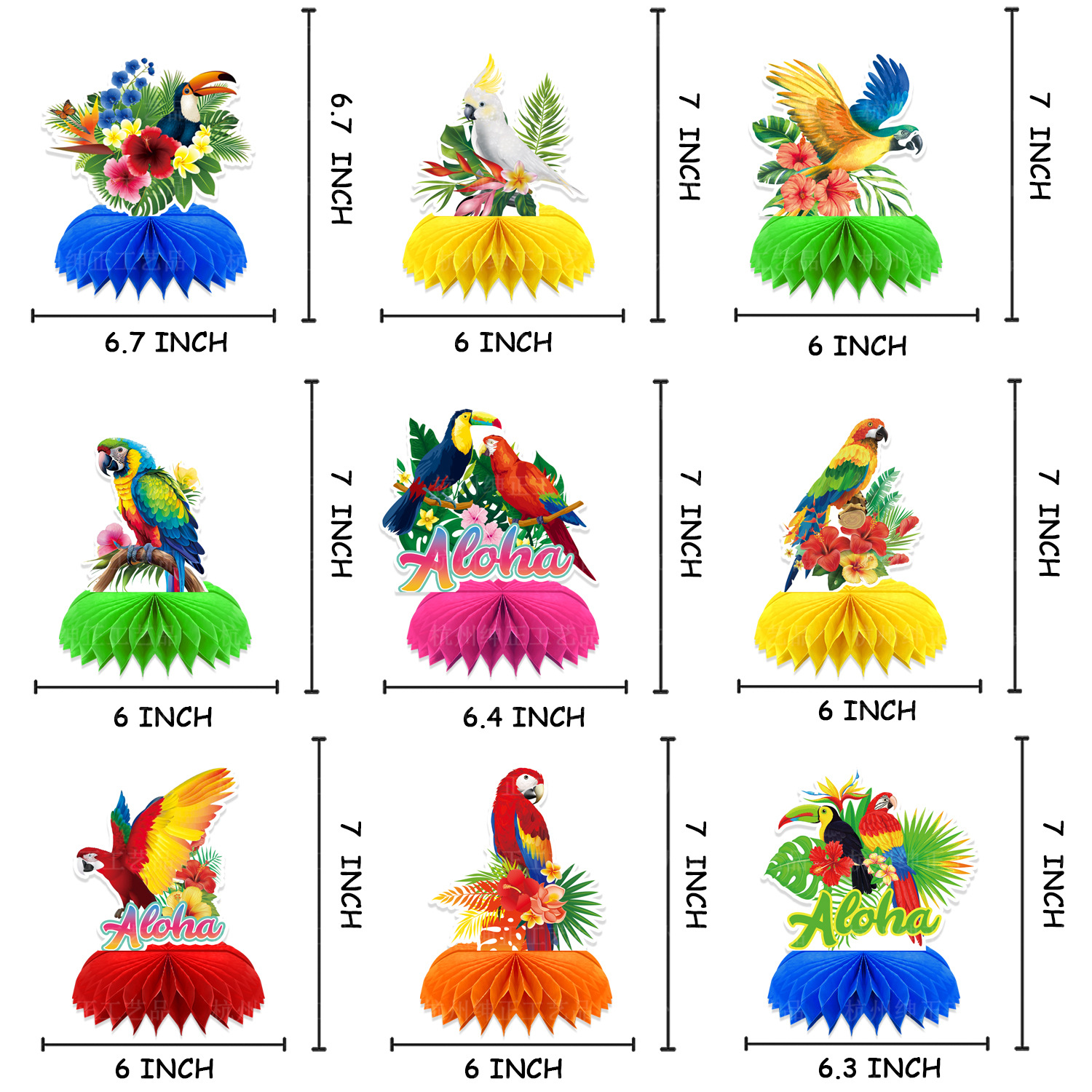 9Pcs Tropical Hawaii Theme Tou - Desk Setup Photo review and price