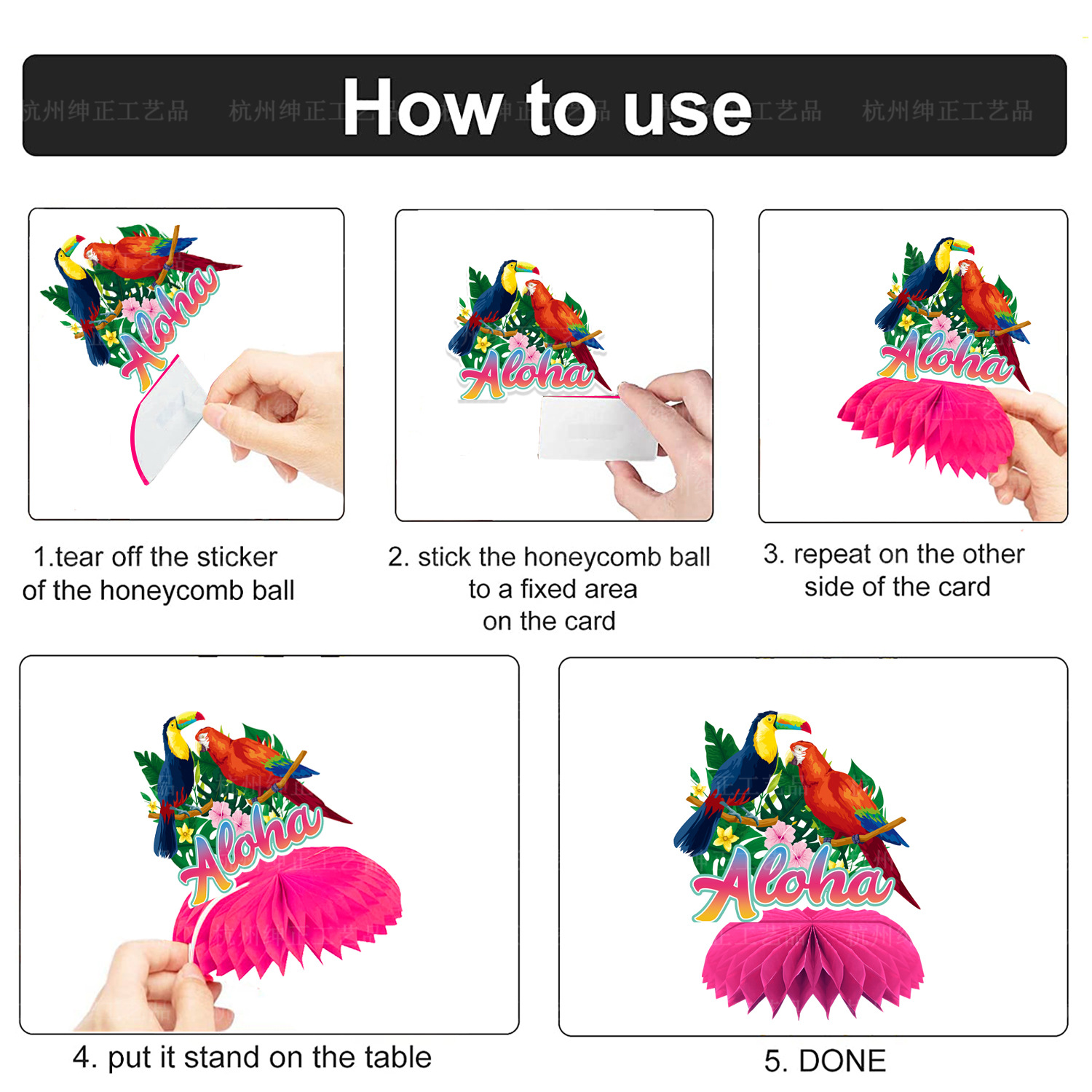 9Pcs Tropical Hawaii Theme Tou - Desk Setup Photo review and price