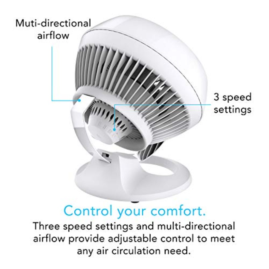 460 Small Desk Fan with 3 Spee - Desk Setup In Small Bedroom review and price