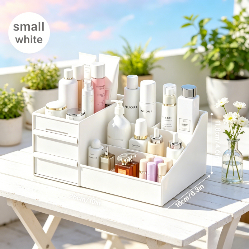 Desktop White Plastic Makeup S - Desk Drawer Unit review and price
