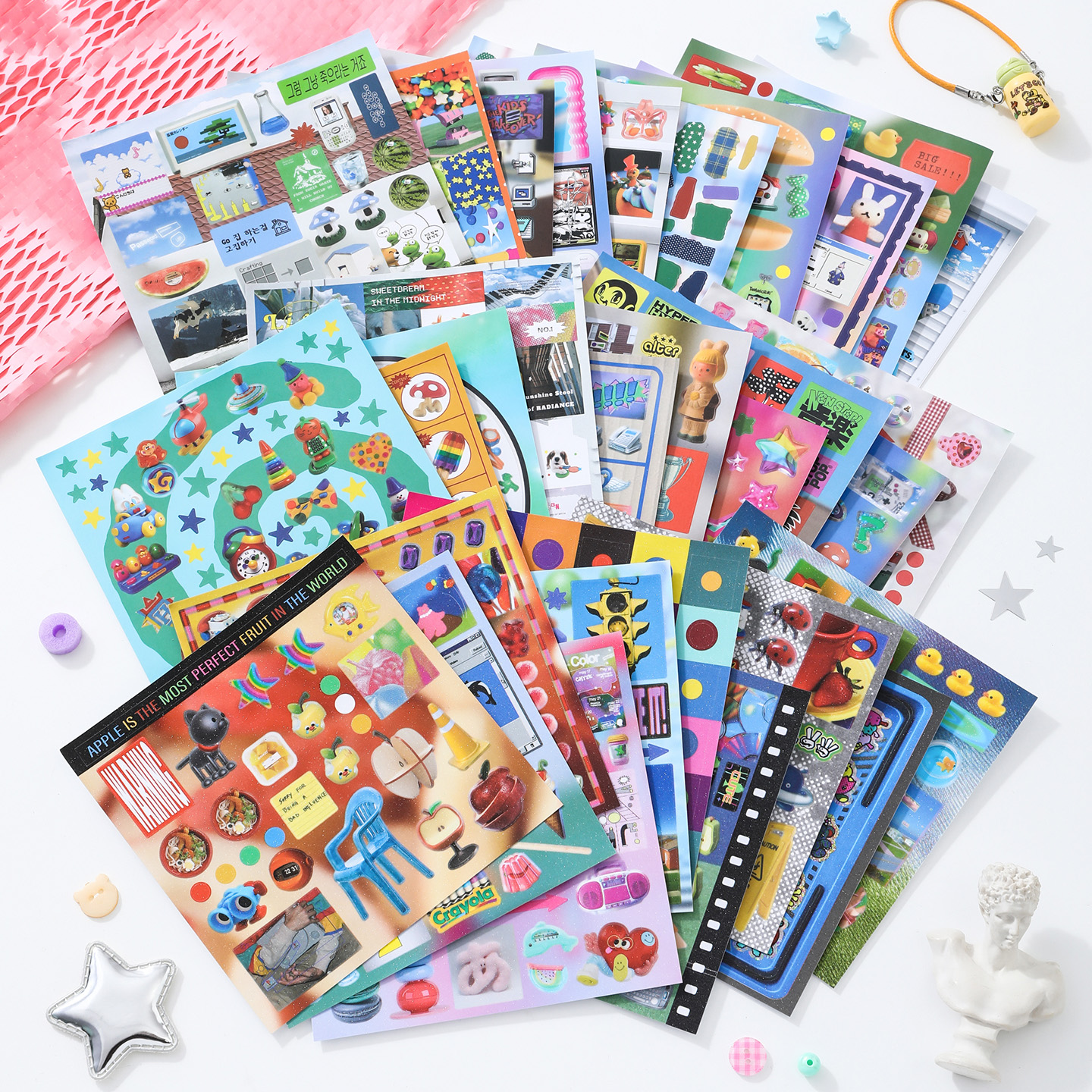 30sheets/book Sticker Book Ret - Desk Setup Photo review and price