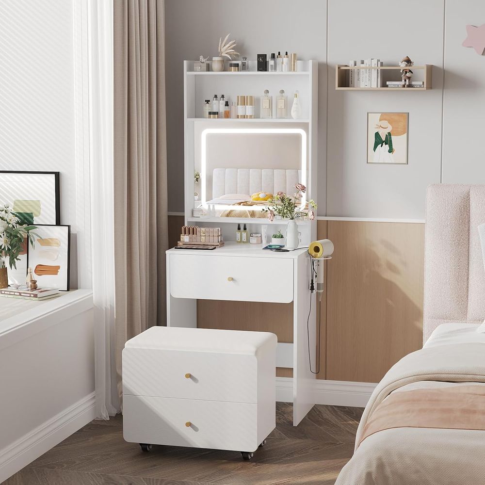 Make Up Vanity Desk with Mirro - Desk Setup In Small Bedroom review and price