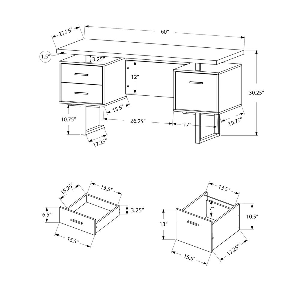 I 7625 Computer Desk, Home Off - Work Desk Home Setup review and price