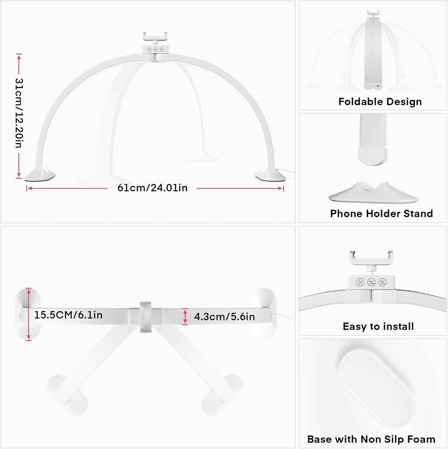 Half Moon Light U-Shaped Nail  - Desk Setup Light review and price