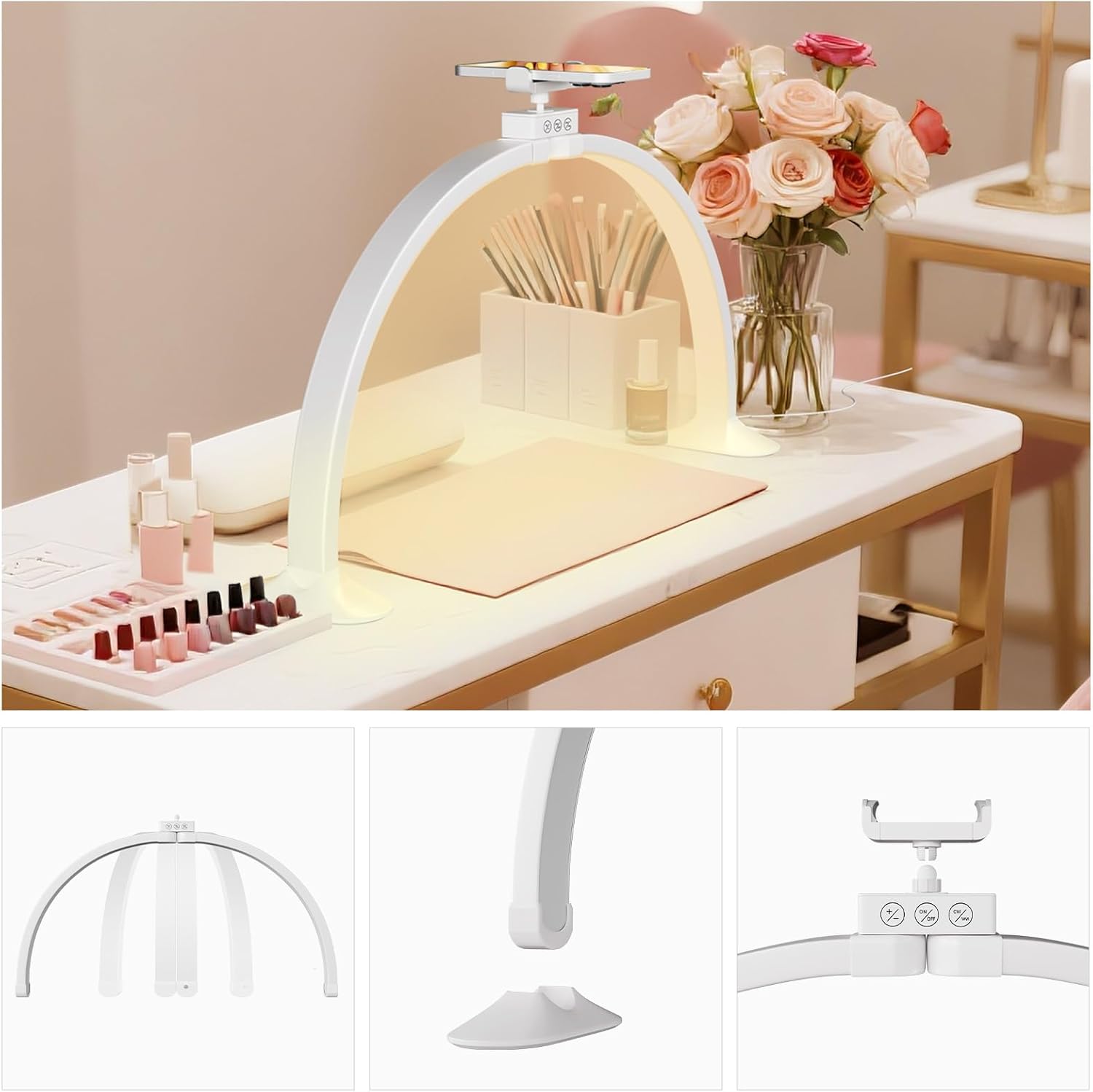 Half Moon Light U-Shaped Nail  - Desk Setup Light review and price